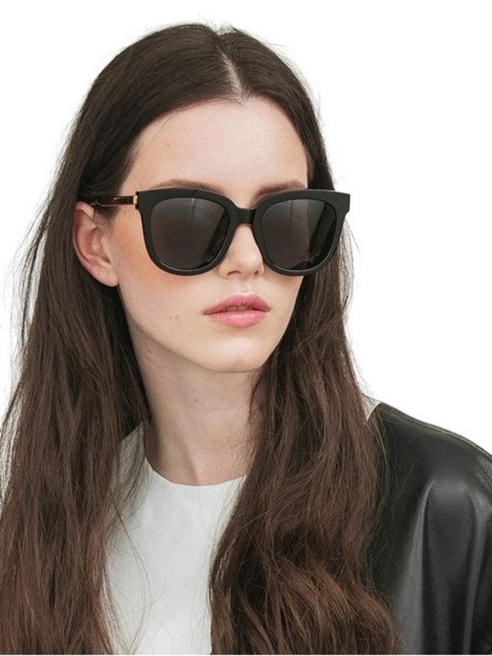 GENTLE MONSTER Absente Black Sunglasses with Brown Temples
